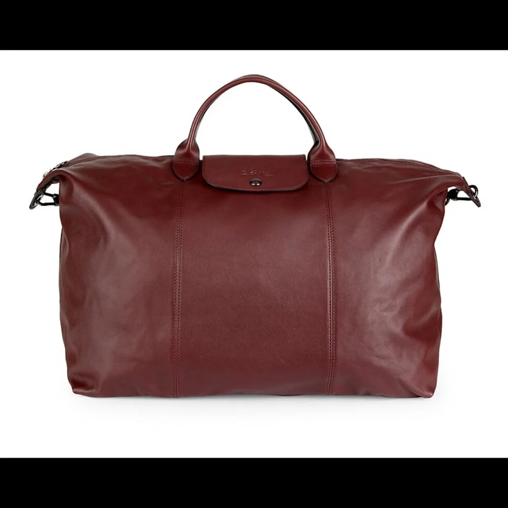 Longchamp leather cross-body duffel - Picture 7 of 12